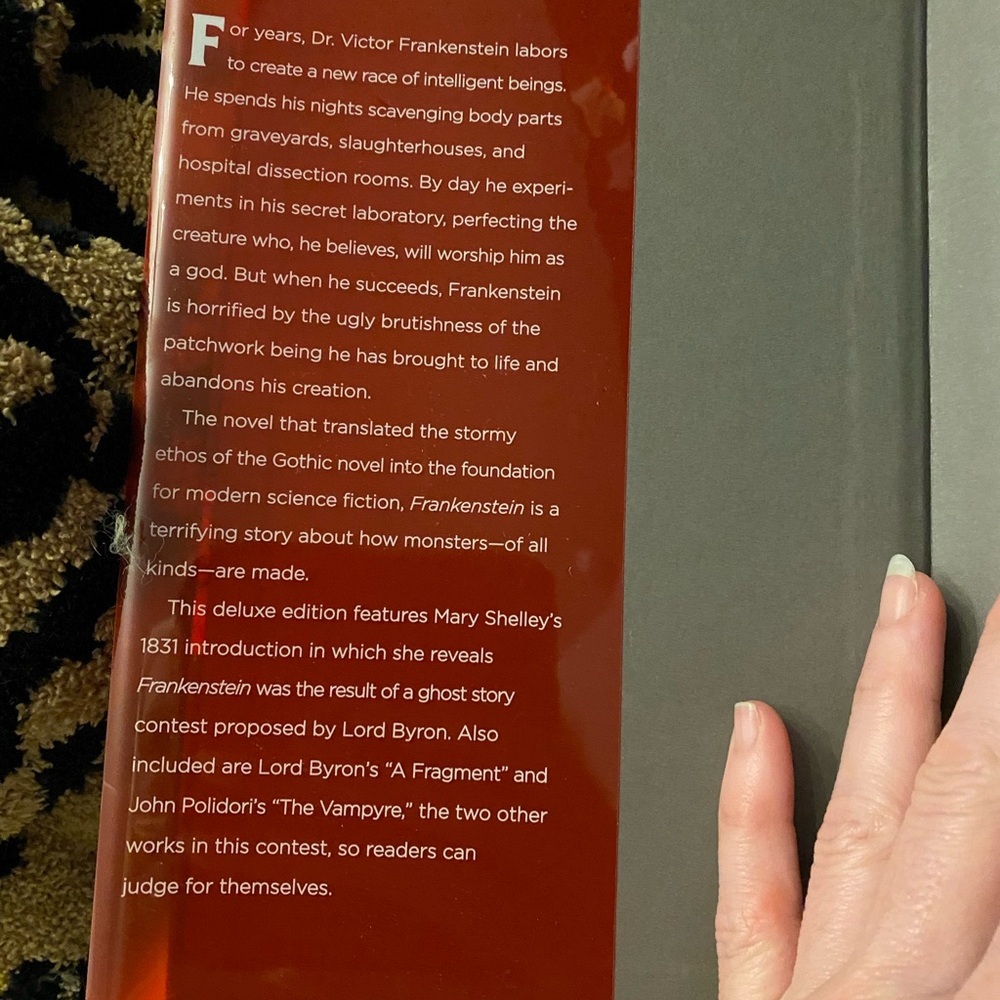 Frankenstein Hardcover Book - Picture 4 of 8